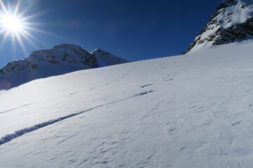 gran bella neve sul ghiacciaio dello Chateau Blanc