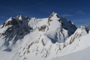 il Gd Golliaz, tracce a destra sull'anticima