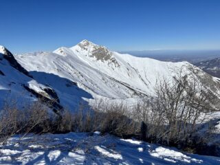 Guardando la Pianard e la Rocca d'Orel. Tutto tracciato.
