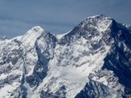 Dalla cima zoomata su P.ta Parrot e P.ta Gnifetti.