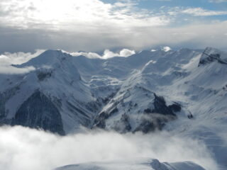 vista verso i Valloni de la Grande Combe e del Crachet