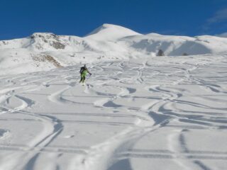 neve sciabile nonostante i numerosi passaggi