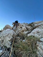 Tratti in cui è possibile procedere in conserva, non tanto per la difficoltà ma per l'altezza