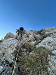 Tratti in cui è possibile procedere in conserva, non tanto per la difficoltà ma per l'altezza