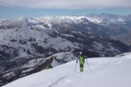 l'arrivo in cima alla Tete de Paneyron
