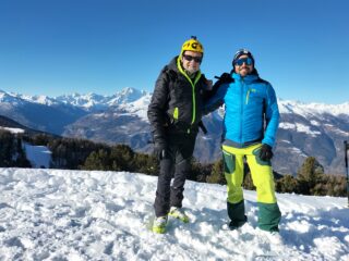 Con Julien alla sosta di ricerca.
