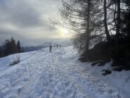 Partenza dall’auto con sci si piedi