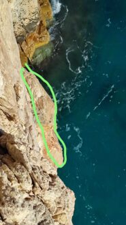 Il balcone su cui si sta in piedi per partire con Calma Piatta