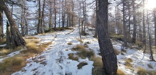 Ultimo tratto con un po' di neve