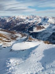 Dalla vetta verso l'itinerario di salita