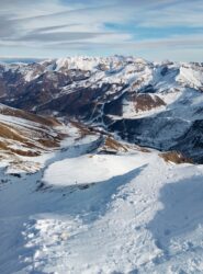 Dalla vetta verso l'itinerario di salita
