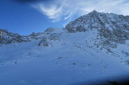 la cima di Rabuigne in alto a sinistra dal punto dove mi sono fermato