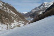 il lago di Beauregard scendendo a Surrier