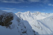 Monte Bianco, Grande Rochere e Grandes Jorasses salendo lungo la cresta