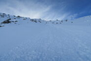 distacco superficiale ma nonostante la mia pellaccia non è stato piacevole accarezzare le pietre nascoste sotto la neve