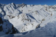 in basso il Col Serena dalla cima