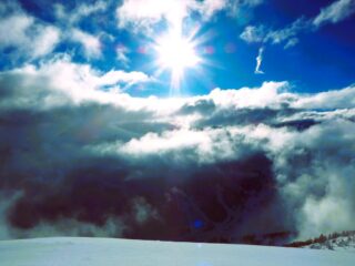 Ultimi raggi di sole nel tratto finale