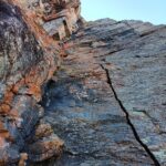 La fessura di L3. In alto il diedro.