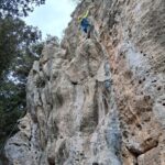 Andrea su un 6a+ settore sinistro