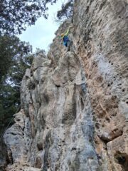 Andrea su un 6a+ settore sinistro