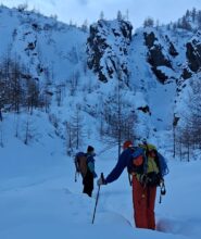 avvicinamento nella neve