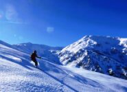 Inizio prima discesa sul lato nord della Sendua