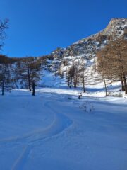Bella neve anche alle berg. dell'Orsiera