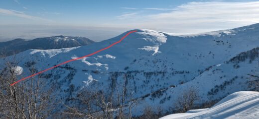 Versante nord ovest testa della Sendua