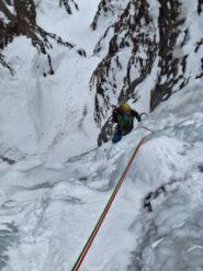 Uscita salto principale, l'unico tratto con ghiaccio decente