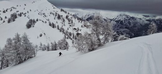 Scendendo sul colle Intersile Nord