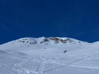 Monte Ciotto Mien e colletto d'accesso a destra