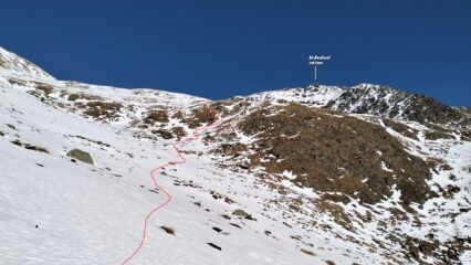 Traccia di salita. 