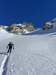 Il canalino di salita (non mi sento di consigliarlo)