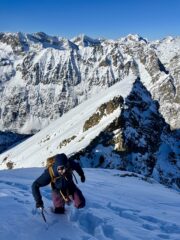 Uscita in punta (sullo sfondo la Cima del
Souffi)