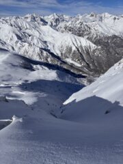 Canale nord ovest di discesa possibile variante all normale sullo spallone