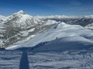 Il vallone Gimont di discesa con neve decente