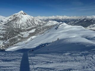 Il vallone Gimont di discesa con neve decente