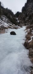 Parte finale del canale che porta all' attacco 