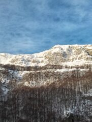 La linea della via vista dal Rifugio Vittoria