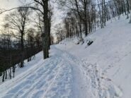 La stradina che porta sulla dorsale 