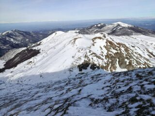 Cresta Nord in discesa con davanti il Monte Grosso 