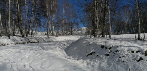 Prima neve sulla sterrata