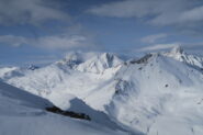 panorama dal Colle verso il Bianco un poco incappucciato