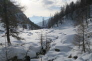 nel vallone con vista sull'Emilius