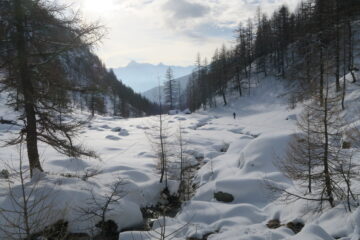 nel vallone con vista sull'Emilius