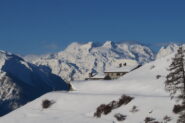 alpeggio Les Planes con vista sul gruppo del Rutor