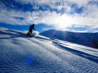Neve stupenda nella seconda discesa