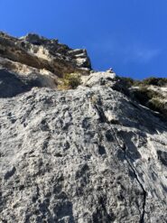 variante diretta con difficile traverso a destra al terzultimo tiro