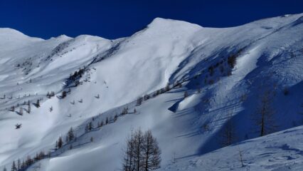 La parete da dove siamo scesi 