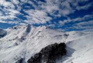 le cime Cujera e Vallon ,a dx il Colle  del Prel